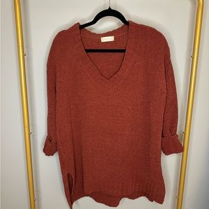 Burnt Orange Oversized Sweater